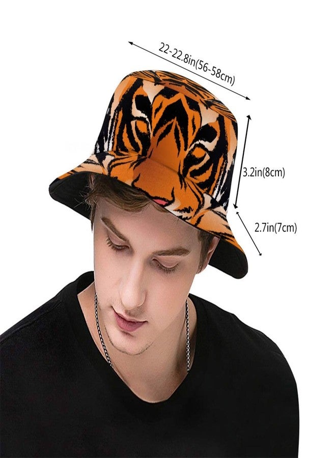 AIMASTZ Bengal Tiger Bucket Hat Outdoor Summer Beach Sun Hat Packable Fisherman Cap for Men and Women - Image 3